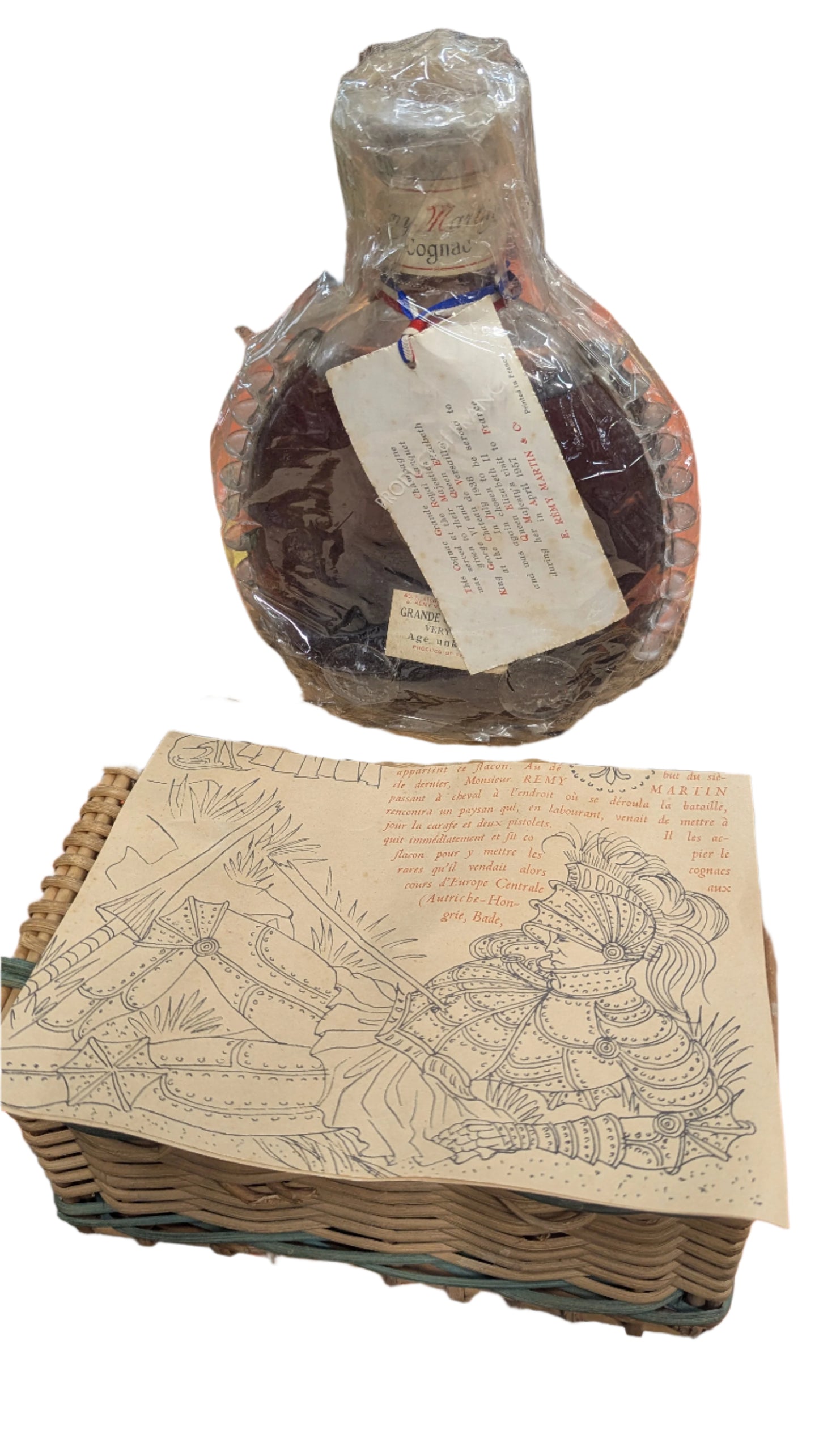 Louis XIII de Remy Martin Grande Champagne Cognac Baccarat Crystal (very Old) In box. Louis 13 (Bernard Dayde 1957 On paper/art work) (750ml)