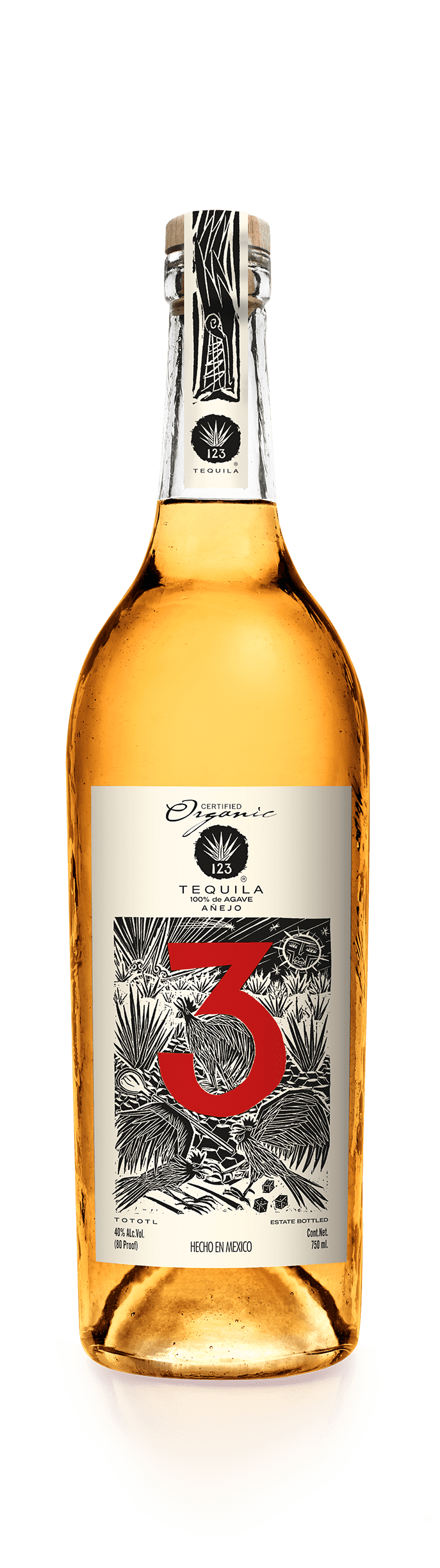 123 Organic Tequila Anejo (750ml)