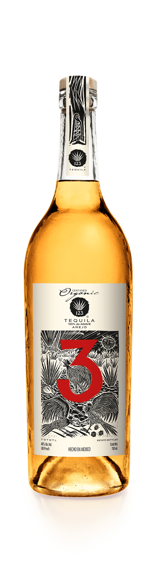 123 Organic Tequila Anejo (750ml)
