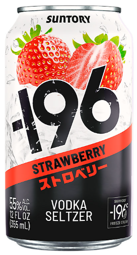 Suntory -196 Strawberry Vodka Seltzer (12oz Can 4 Pk)