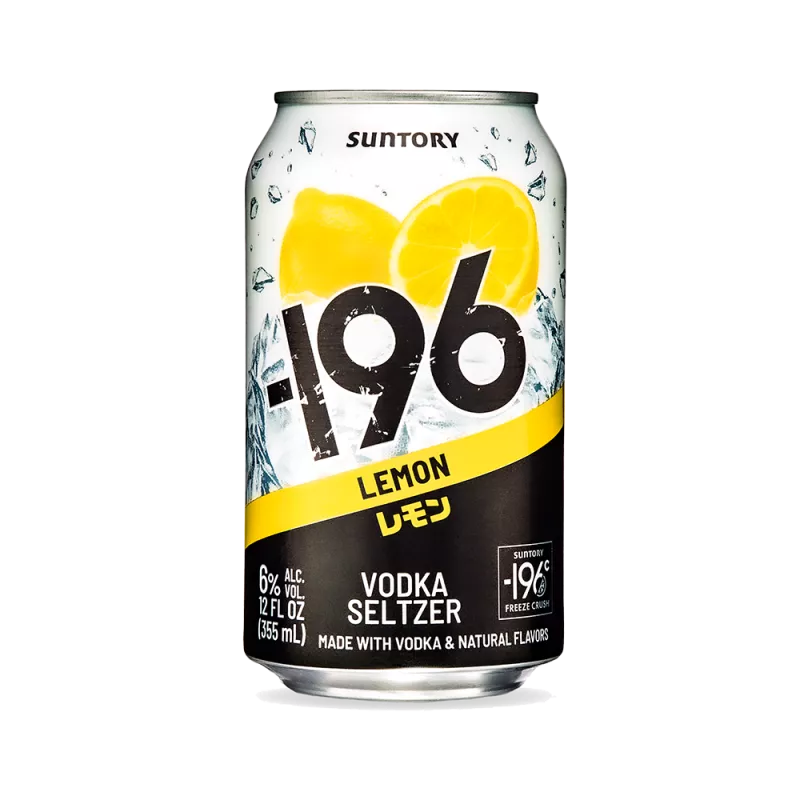 Suntory -196 Zero Sugar Lemon Vodka Seltzer (12oz Can 4 Pk Suntory -196 Zero Sugar Lemon Vodka Seltzer (12oz Can 4 Pk