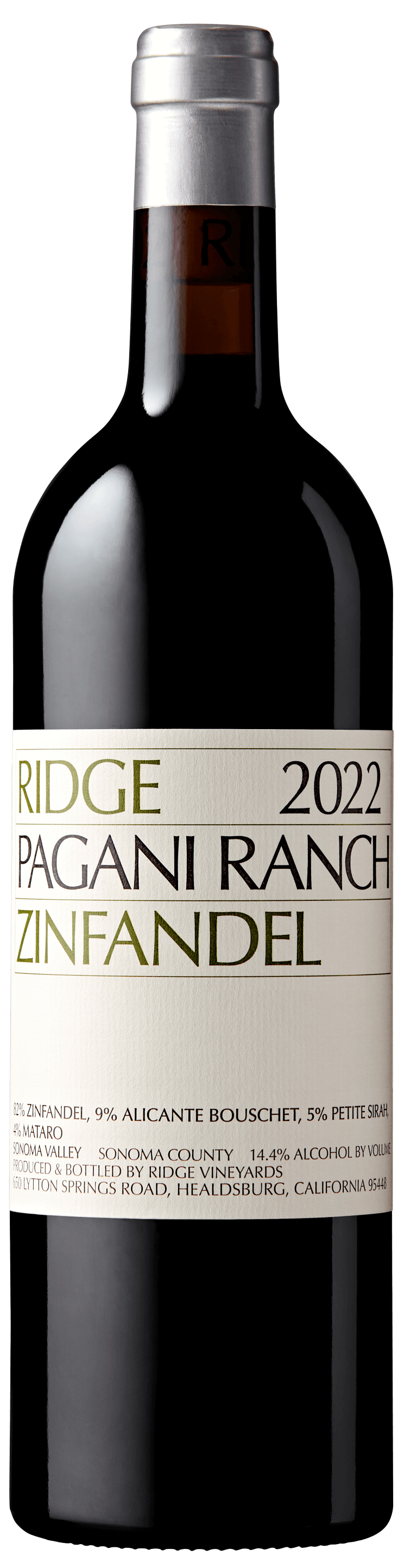 Ridge Vineyards Pagani Ranch Zinfandel- 2022 (750ml)
