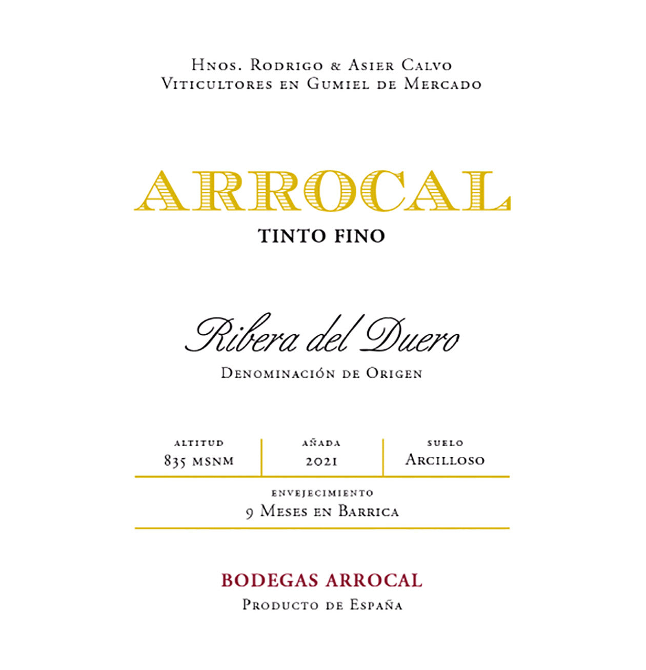 Arrocal Ribera del Duero - 2021 (750ml)