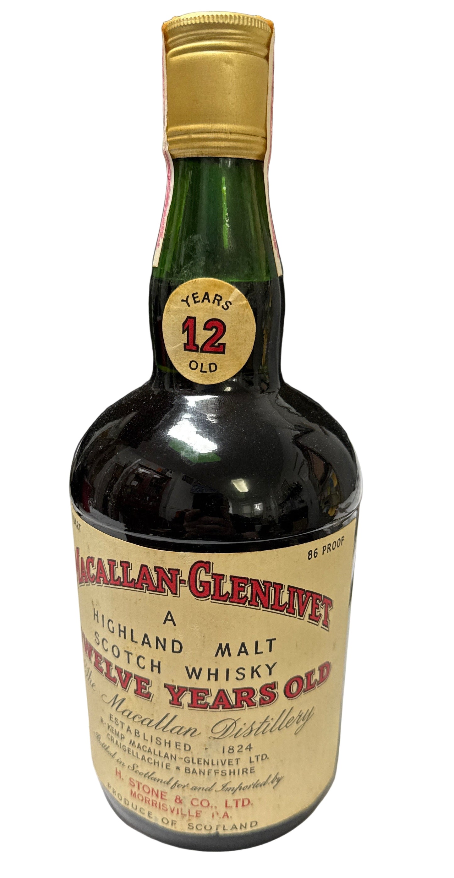 Macallan-Glenlivet 12-Year Whiskey 1960's (750ml)