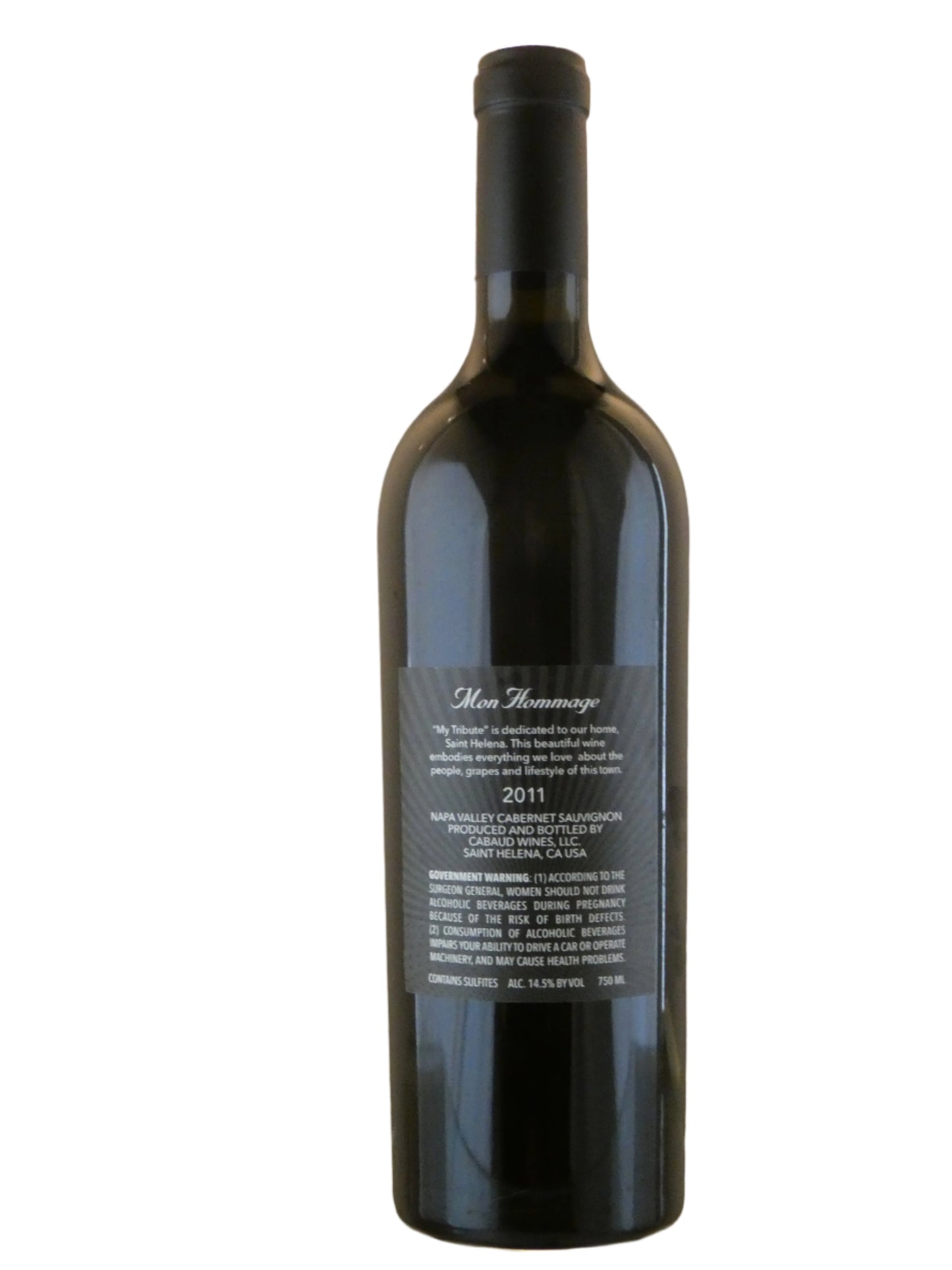 Cabaud Wines Mon Hommage Cabernet Sauvignon - 2011 (750ml)