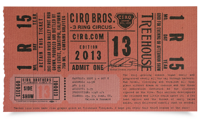 Cirq Treehouse - 2013 (750ml)