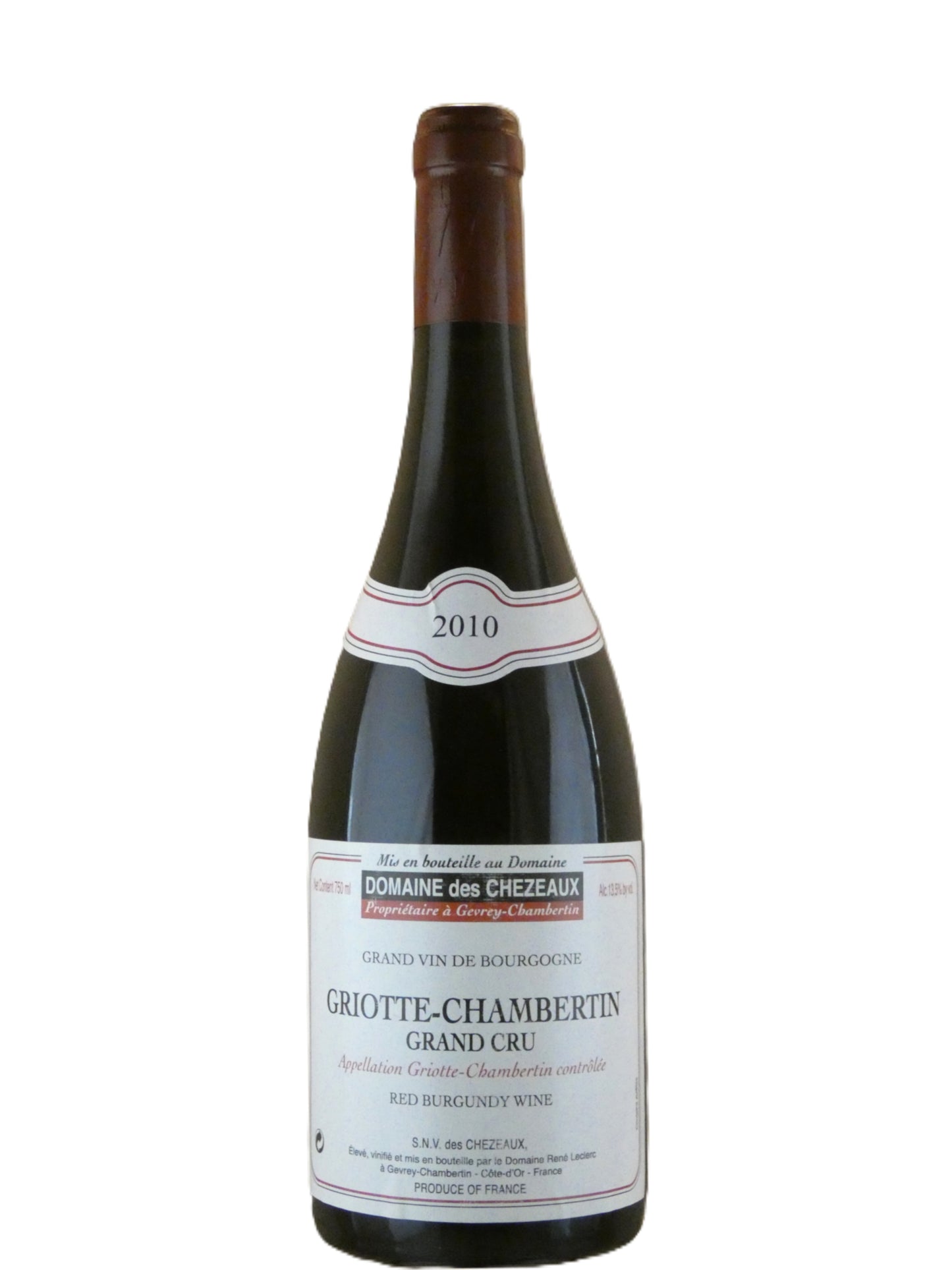 Domaine des Chezeaux Griotte-Chambertin Grand Cru (Leclerc) - 2010 (750ml)