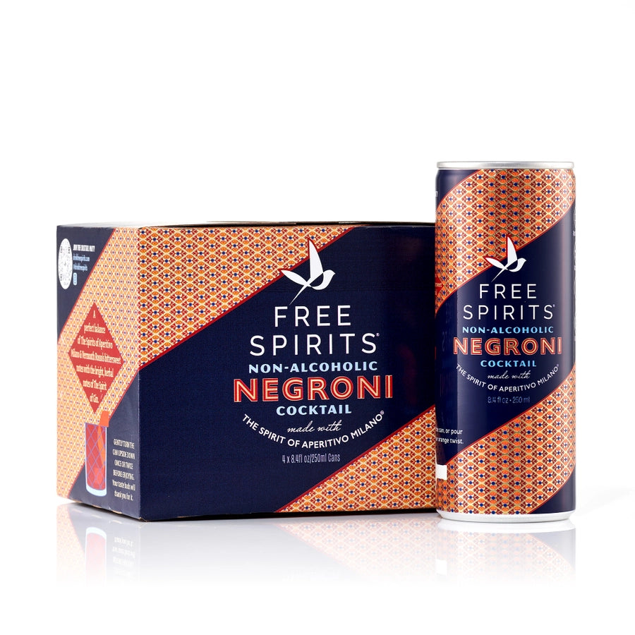 Free Spirits Negroni Non-Alcoholic Cocktail (250ml 4pk Can)