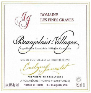 Jerome Janodet Domaine les Fines Graves Beaujolais Villages - 2023 (750ml)