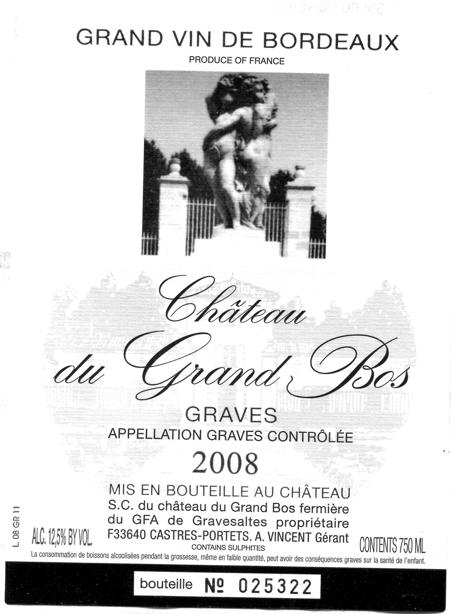 Ch du Grand Bos Graves Rouge - 2019 (750ml)