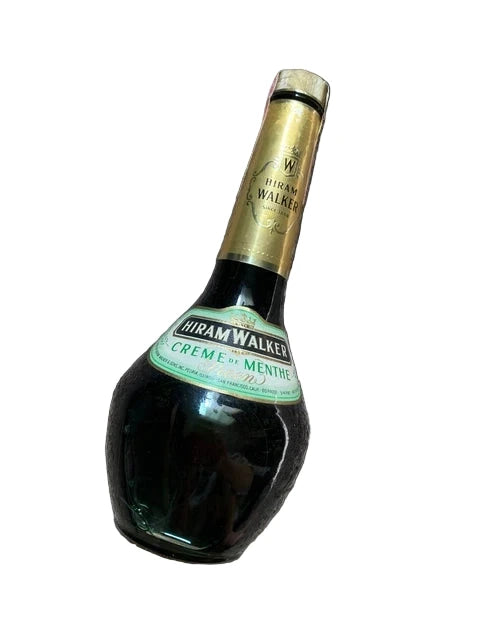 Hiram Walker Creme de Menthe Green 1970's era release (375ml)