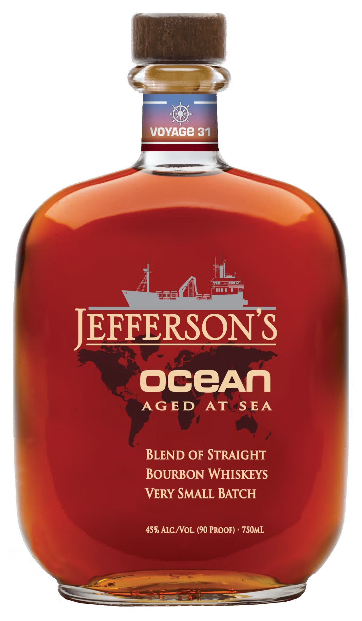 Jefferson's 'Ocean' Aged at Sea Very Small Batch Straight Bourbon Whiskey Voyage 28 (750ml)