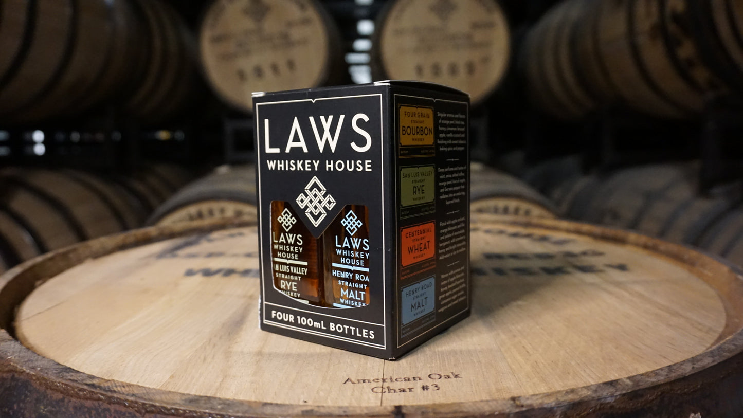 Laws Whiskey Quad Sampler (4-100ml) Different Types