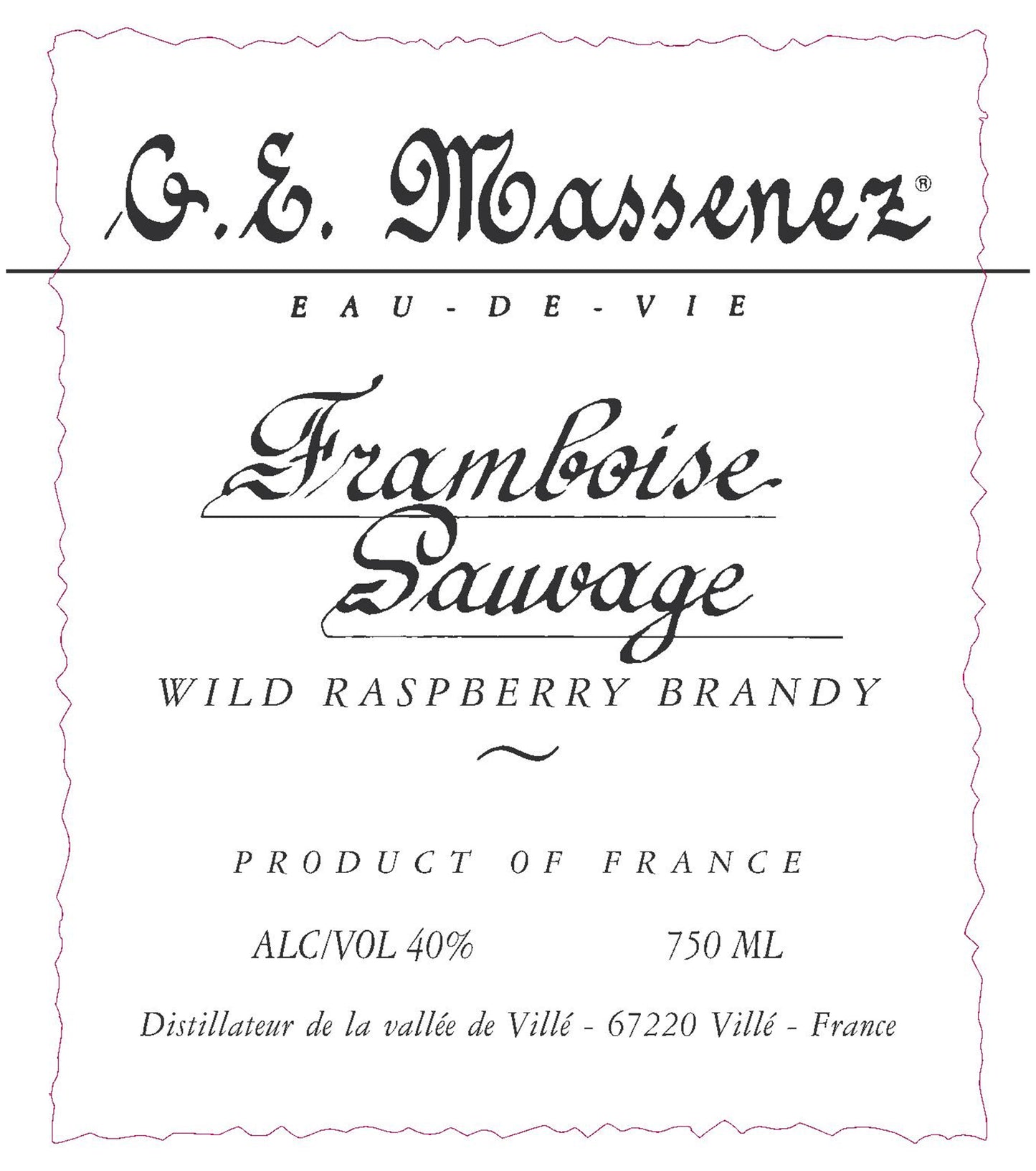 Massenez Framboise Sauvage (750ml)