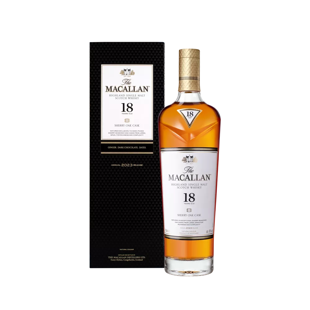 Macallan Single Malt 18 Year Old Sherry Oak Cask - 2023 (750ml)