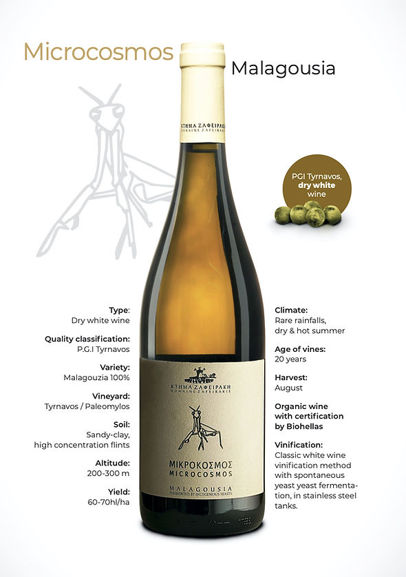 Domaine Zafeirakis Malagousia Microcosmos PGI Tyrnavos - 2021 (750ml)