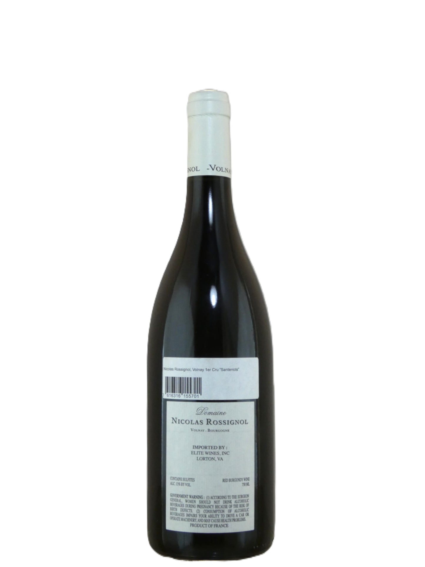Nicolas Rossignol Volnay 1er Cru Santenots - 2014 (750ml)