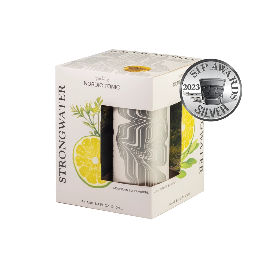Strongwater Nordic Tonic Water (250ml can 4 Pk)