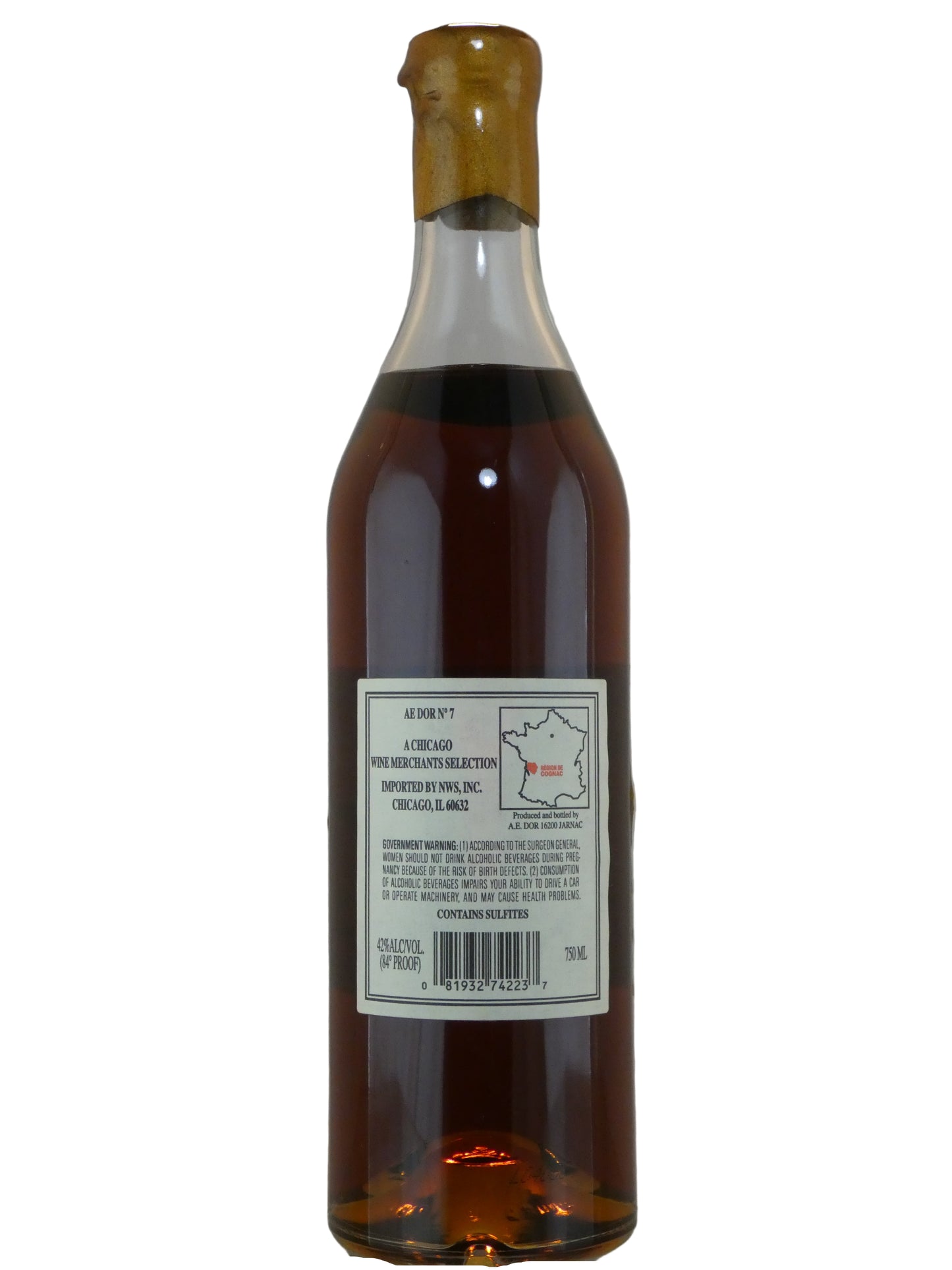 A.E. Dor Vieille Reserve No. 7 Grande Champagne Cognac (no Box) (750ml) (A Chicago Wine Markets Selection)