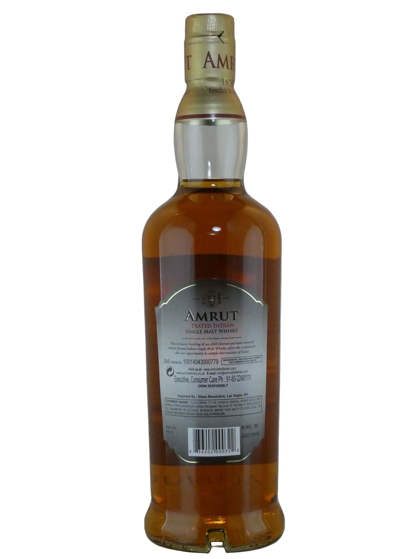 Amrut Peated Indian Single Malt Whisky (750ml)