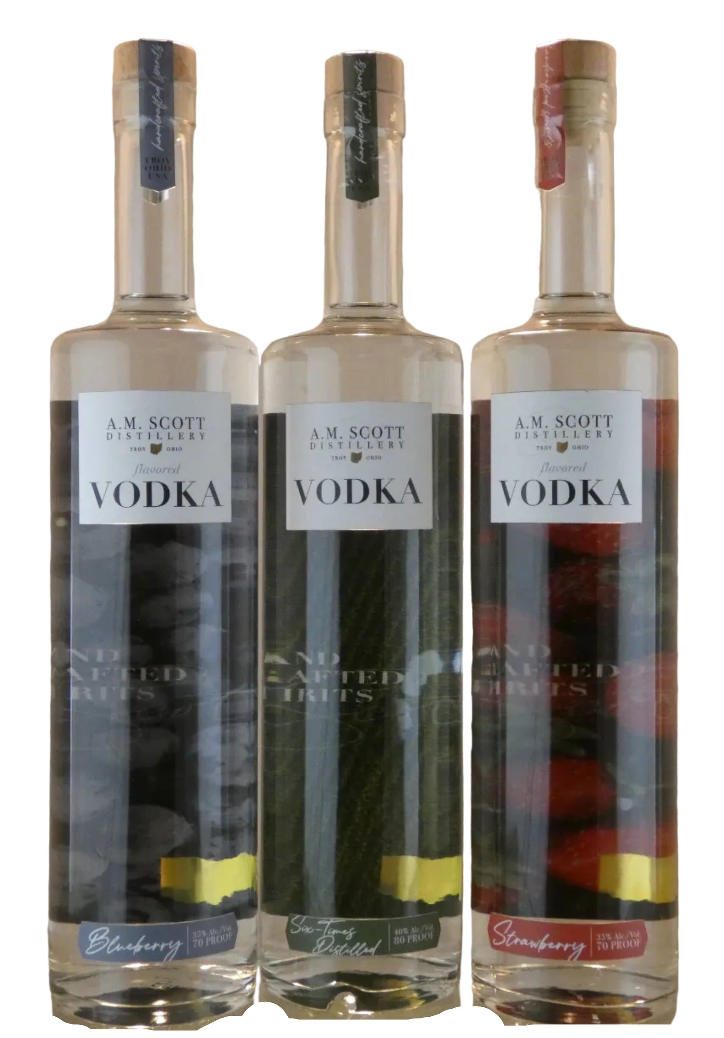 A.M. Scott Distillery 3 Bottle Vodka Bundle - (750ml)