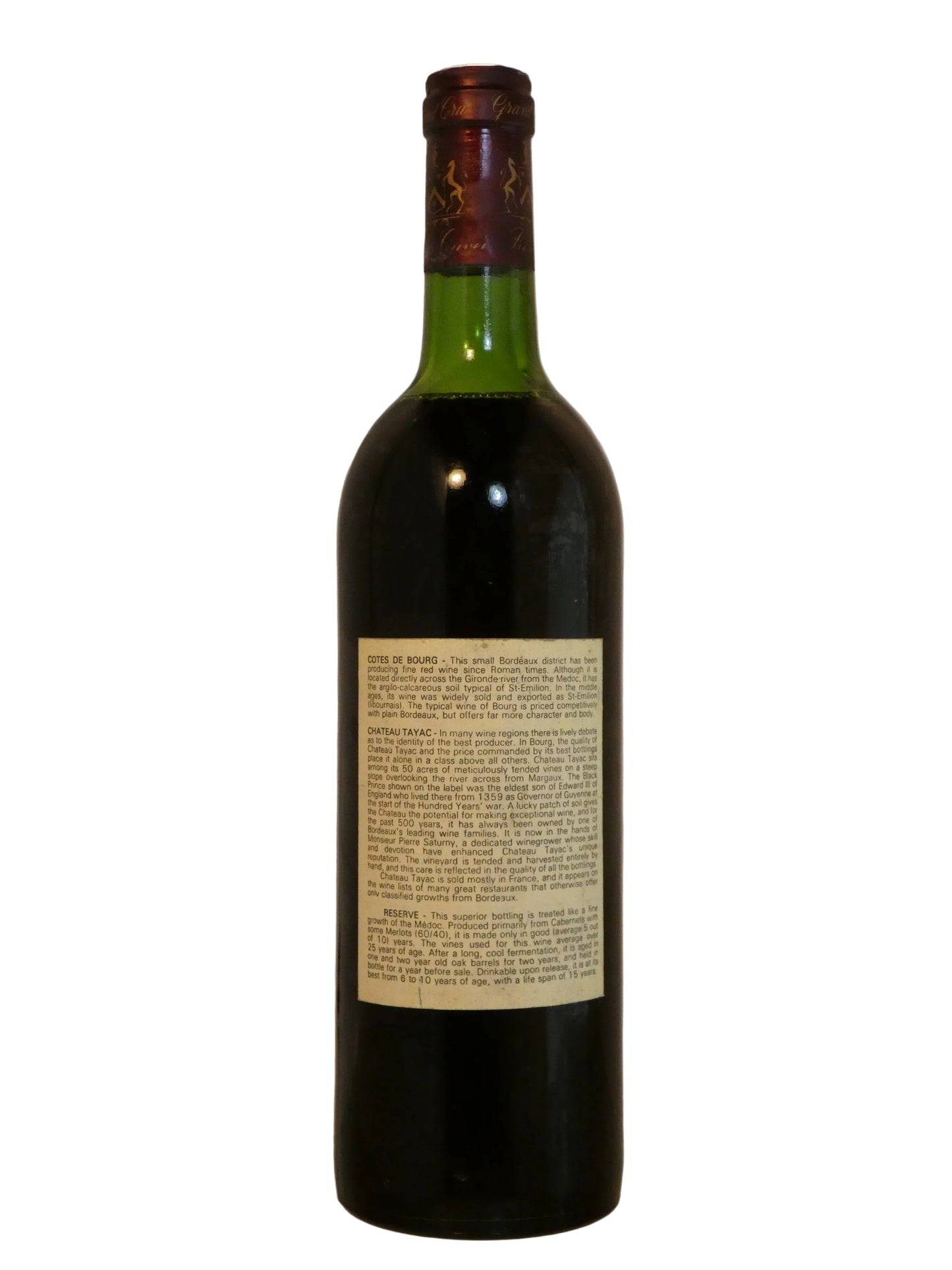 Tayac Cotes de Bourg (High Shoulder) - 1978 (750ml)