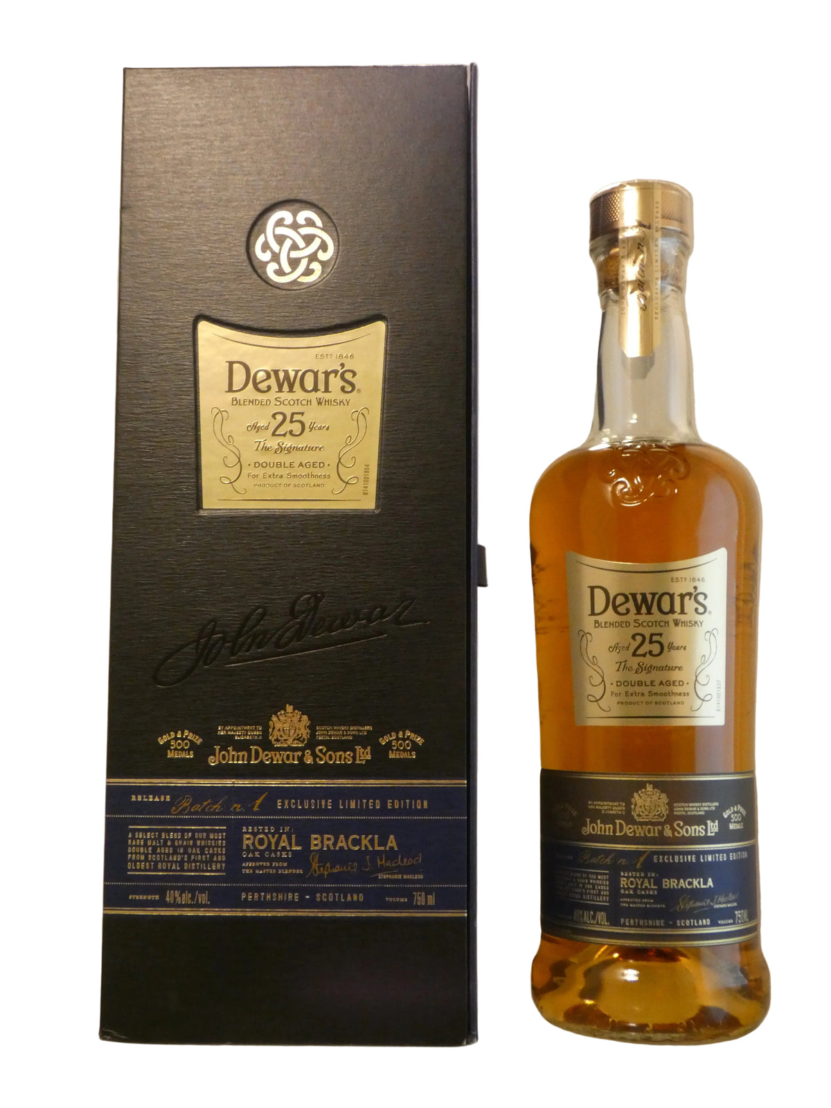 Dewar's Royal Brackla 25 Year Old Blended Scotch Whisky (Batch #1) (750ml)