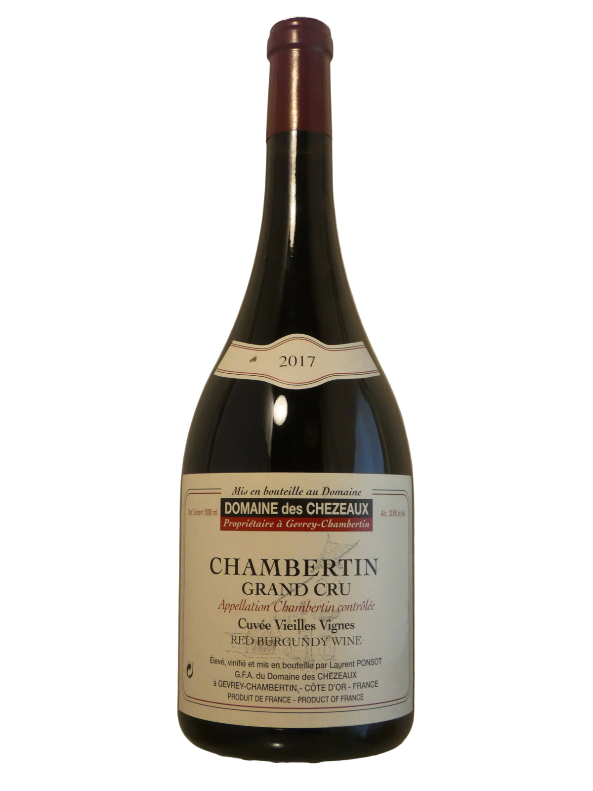 Domaine des Chezeaux Chambertin Grand Cru (Ponsot) - 2017 (1.5 L)