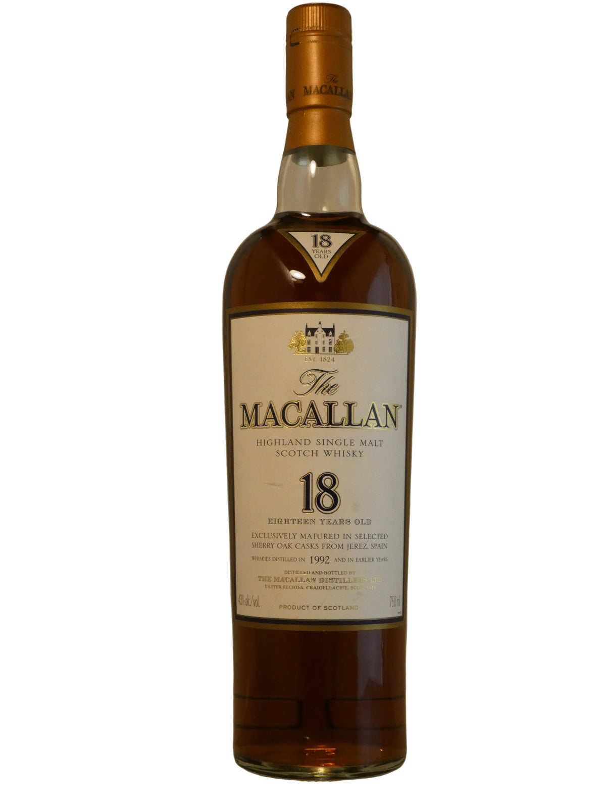 Macallan 18 Year Old - 1992 (NO BOX) (750ml)