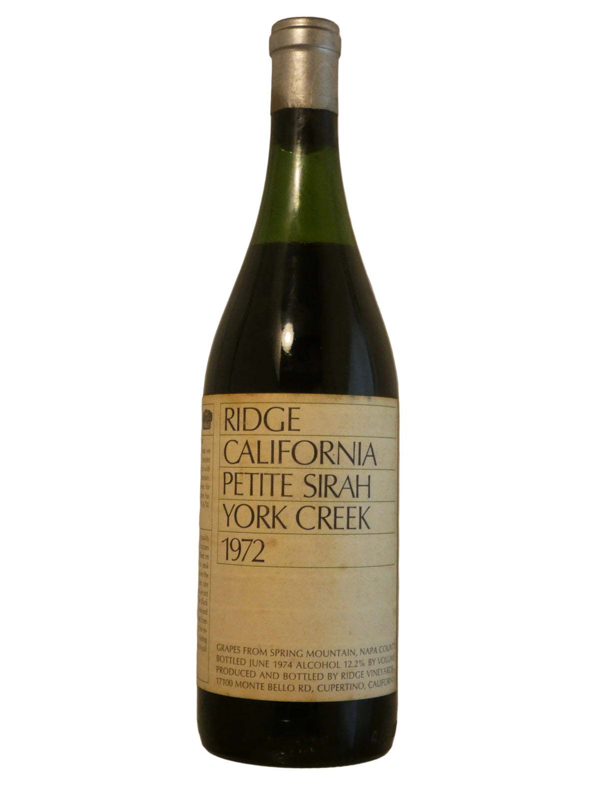 Ridge Vineyards York Creek Petite Sirah - 1972 (750ml)