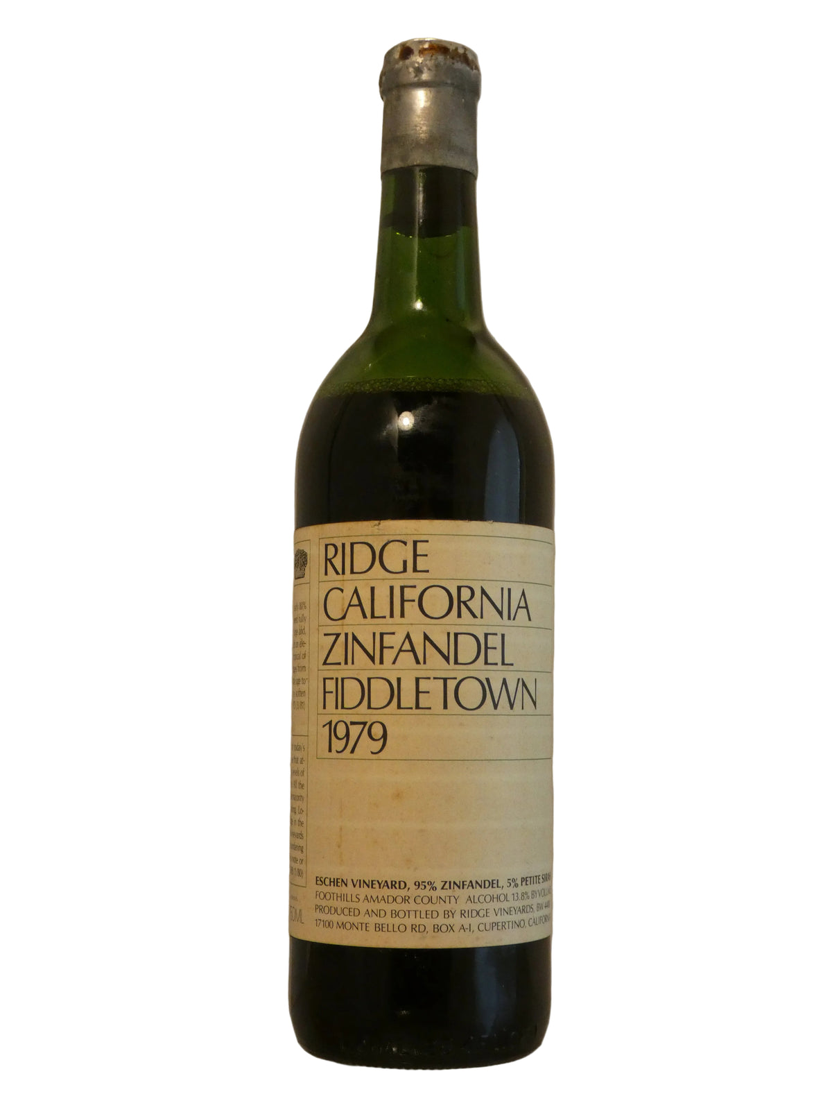 Ridge Vineyards Fiddletown Vineyards Zinfandel (Mid-Shoulder Fill) - 1979 (750ml) )