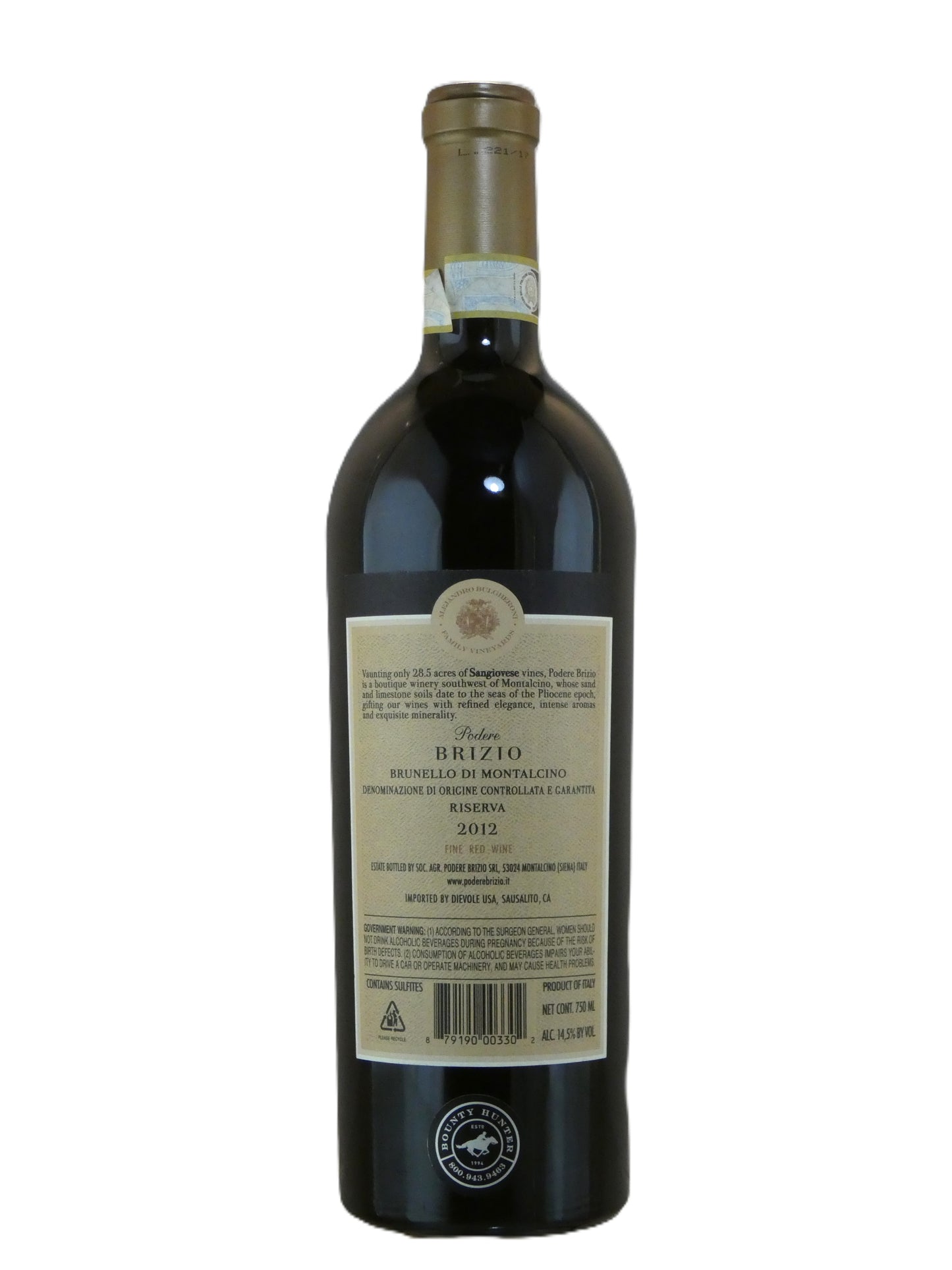 Podre Brizio Brunello Di Montalcino Riserva - 2012 (750ml)