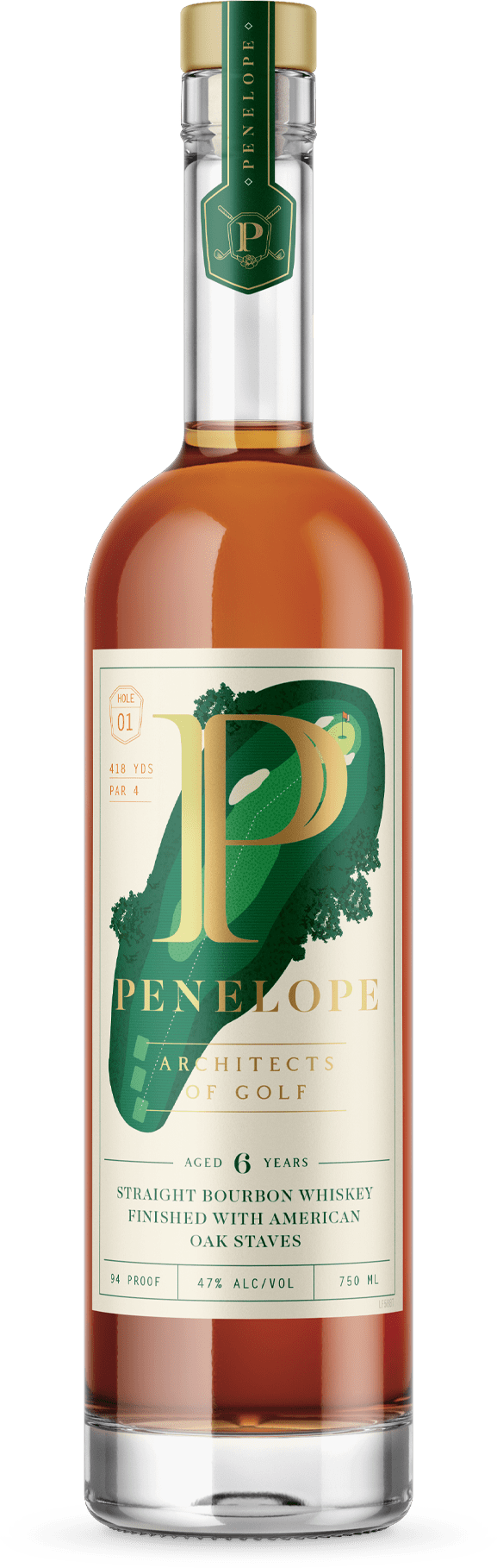 Penelope Architect of Golf 'Hole 1'6-Year Bourbon - (750ml)
