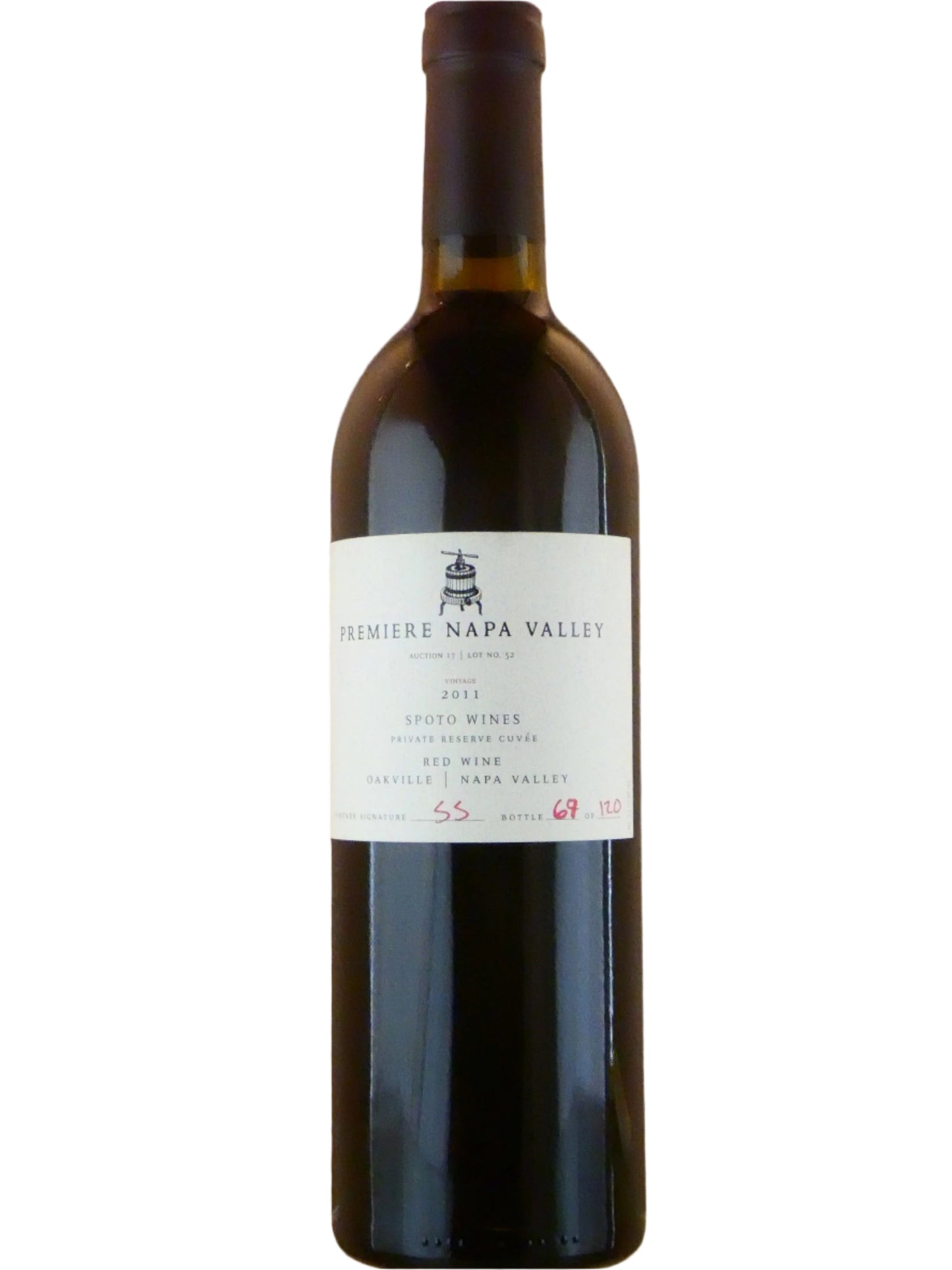 Spoto Wines Premiere Napa Valley Private Reserve Cuvee Oakville Red Auction 17 Lot 52 - 2011 (750ml)