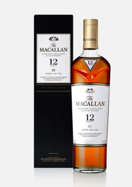 The Macallan Sherry Oak Cask 12-Year Single Malt Scotch Whisky (750ml)