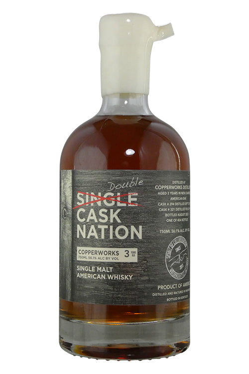 Single (Double) Cask Nation Copper Works 3yr 56.1 ABV (750ml)