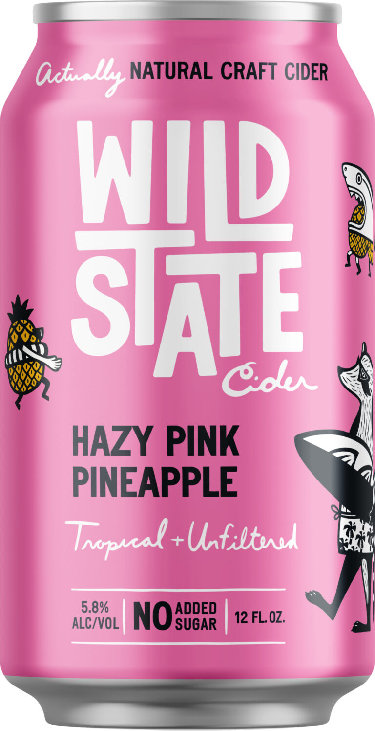 Wild State Hazy Pink Pineapple Cider (12oz Can 4 Pk)