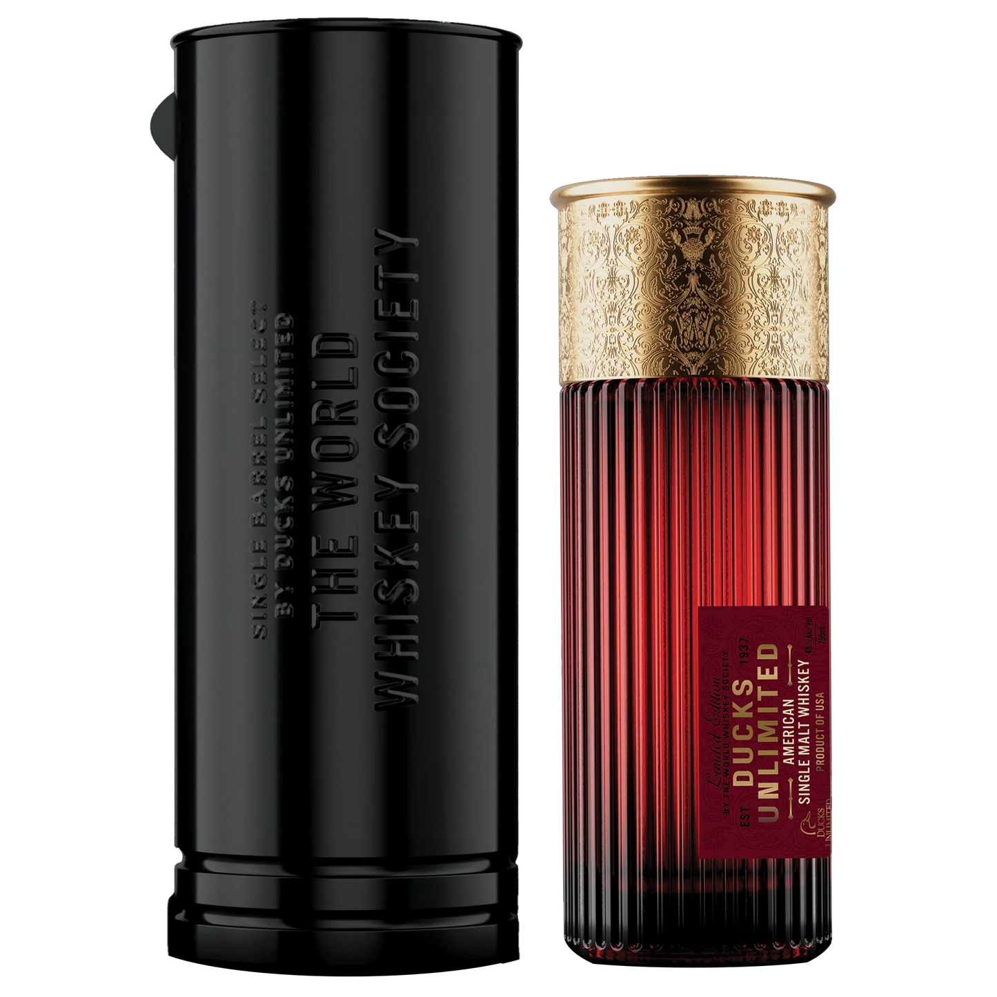 World Whiskey Society Ducks Unlimited Shotgun Shell Decanter American Single Malt (750ml)