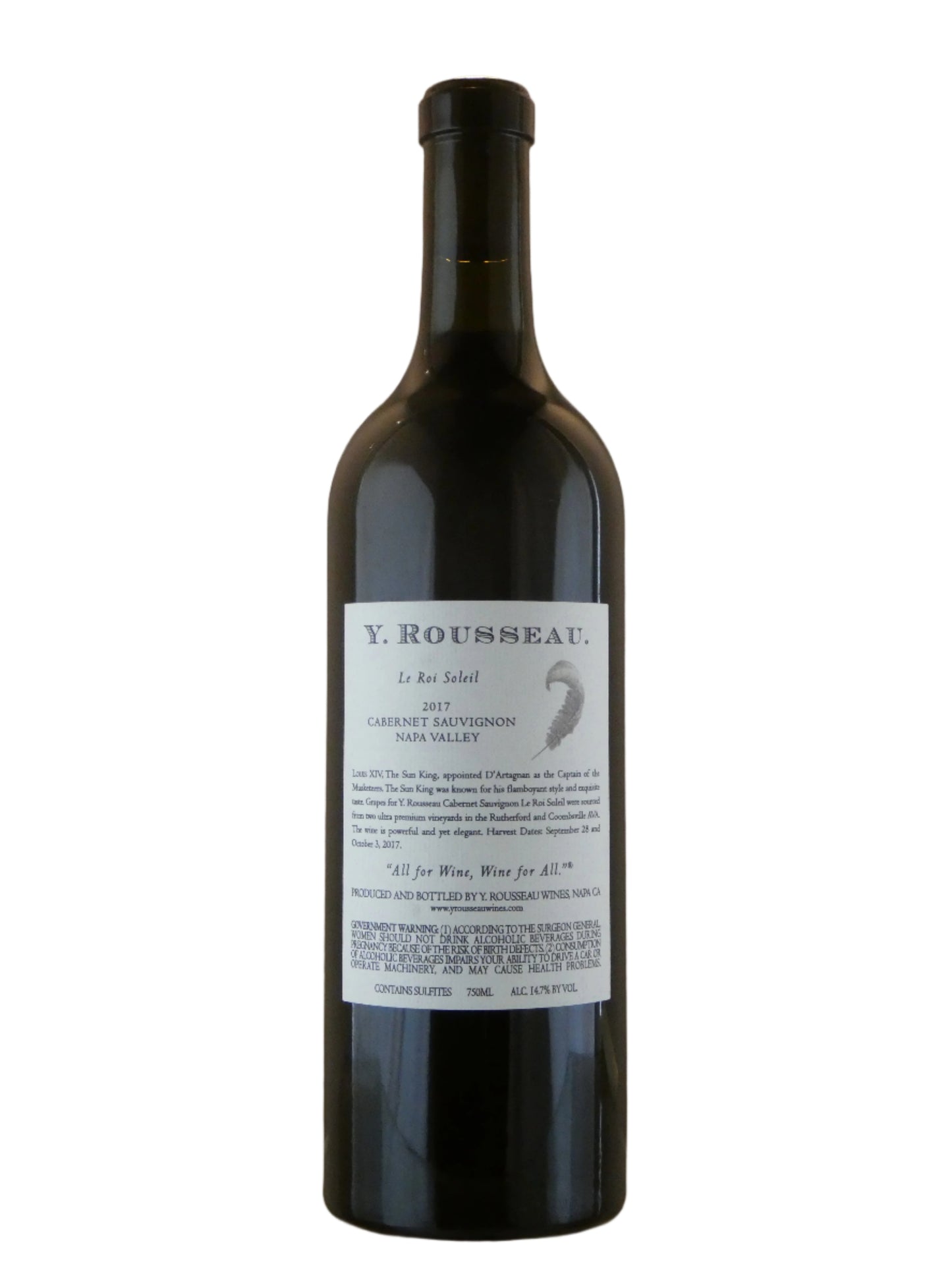 Y. Rousseau Le Roi Soleil Napa Cabernet Sauvignon - 2017 (750ml)
