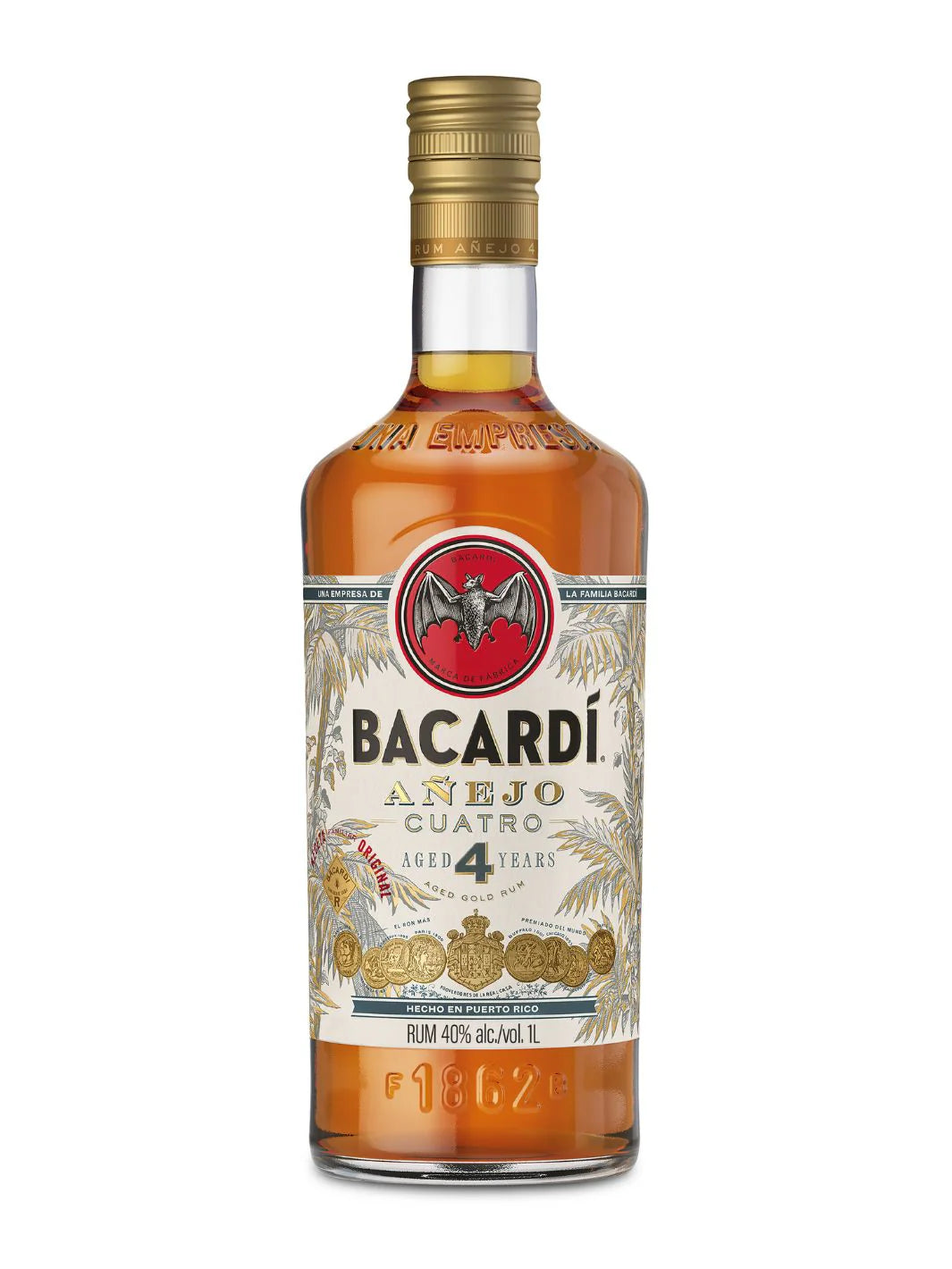 Bacardi 'Cuatro' Aged 4 Years Anejo Rum (750ml)