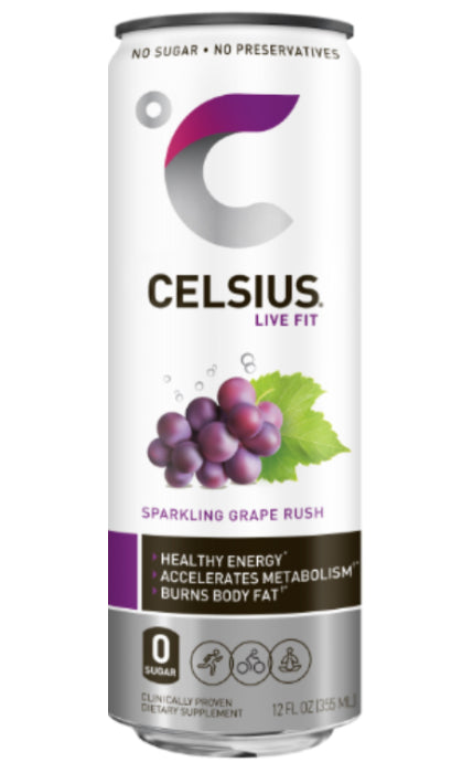 Celsius Grape Rush (12oz Can)