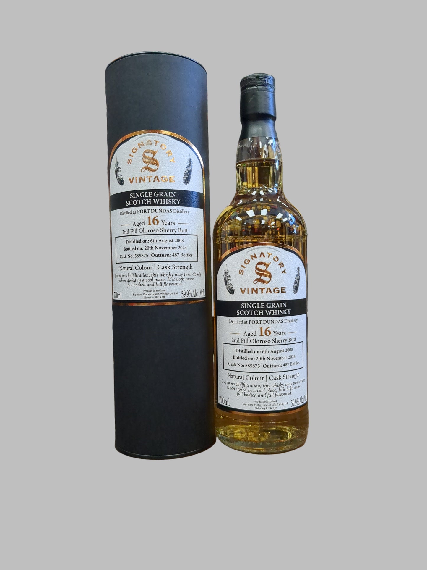 Signatory Cask Strength Port Dundas 2008 Refill Oloroso Sherry (700 ml)