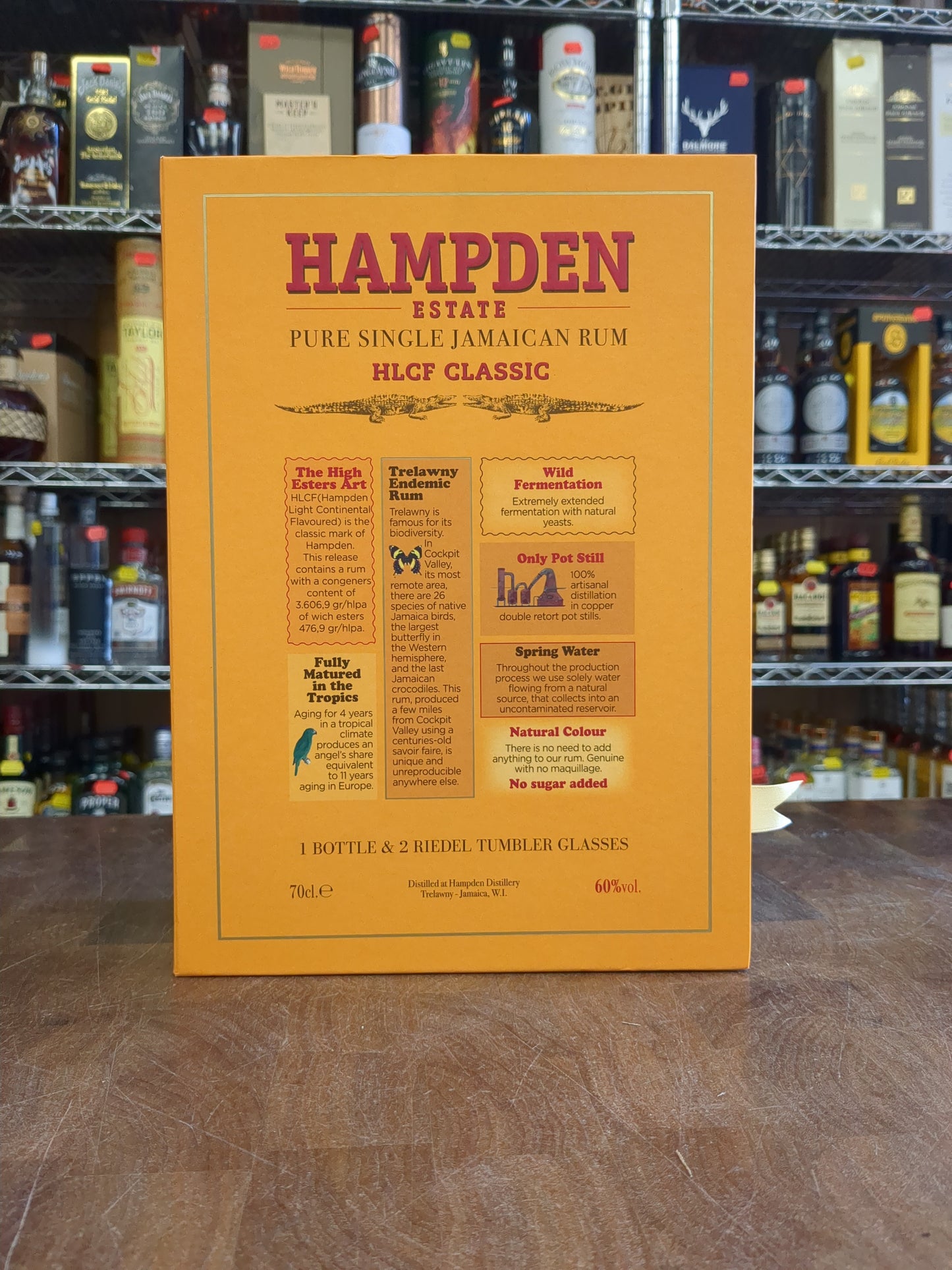 Hampden HLCF Classic in Box with 2 Whiskey Tumblers