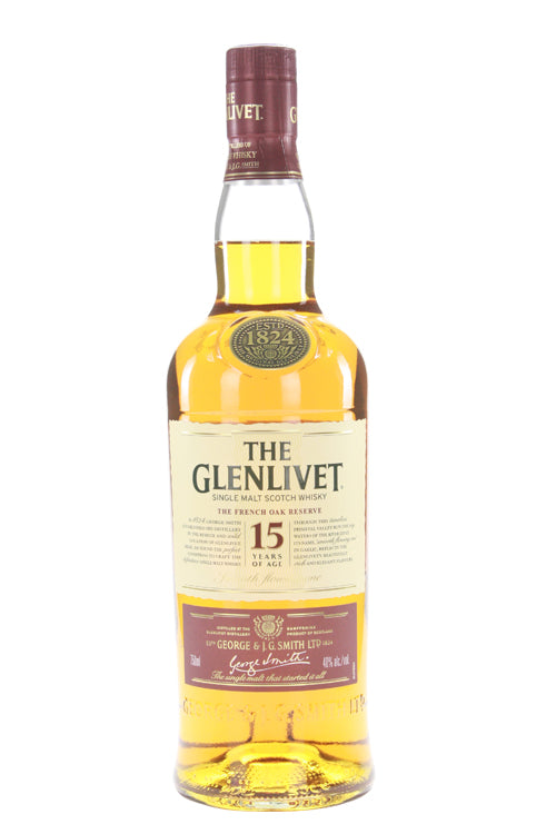 The Glenlivet French Oak Reserve 15 Year Old Single Malt Scotch Whisky (750ml)