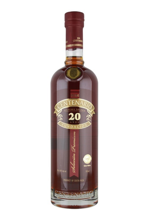 Ron Centenario 20 Year Old Fundacion Sistema Solera Rum (750ml)