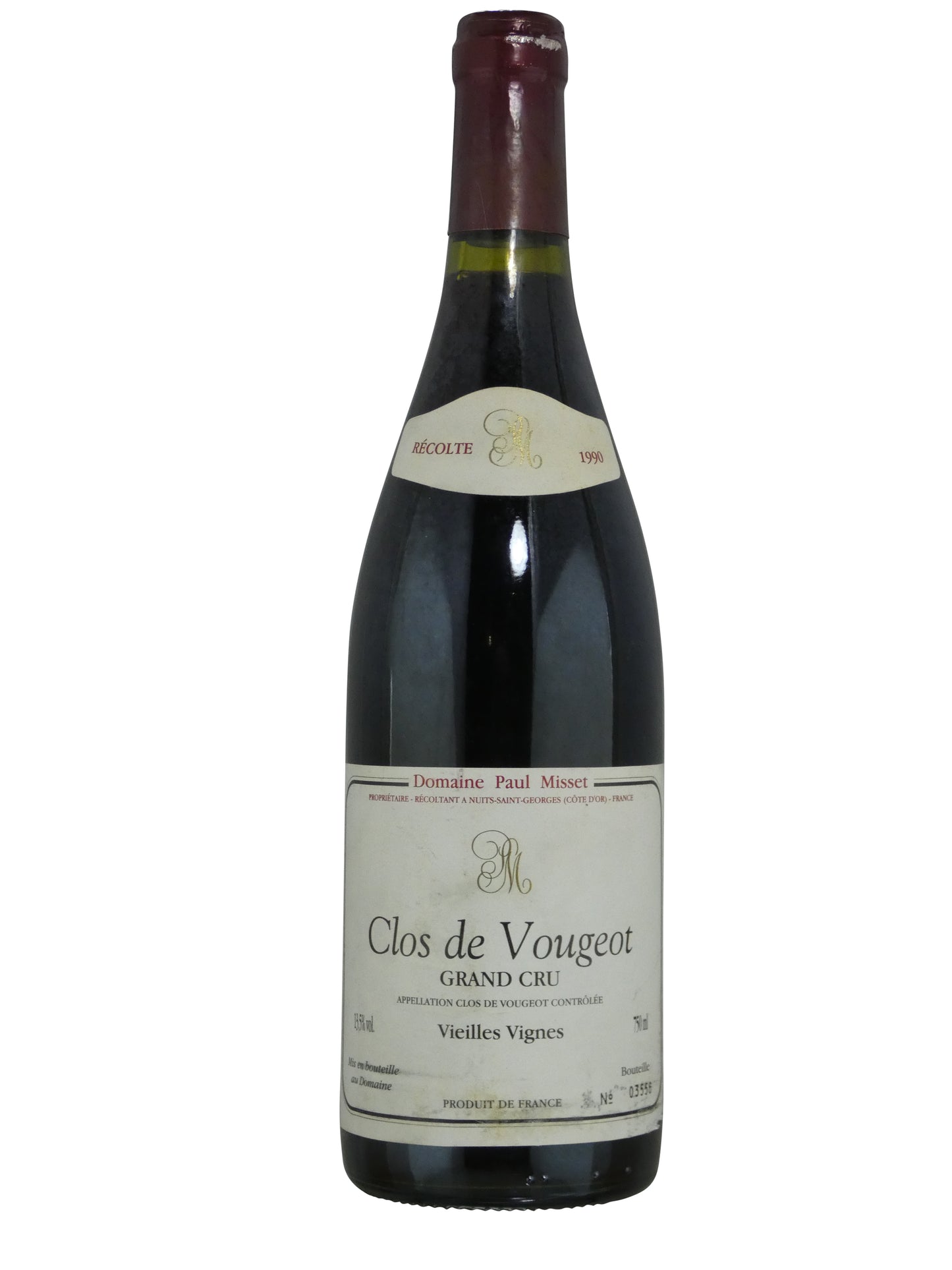 Paul Misset Clos de Vougeot Vieilles Vignes - 1990 (750ml)