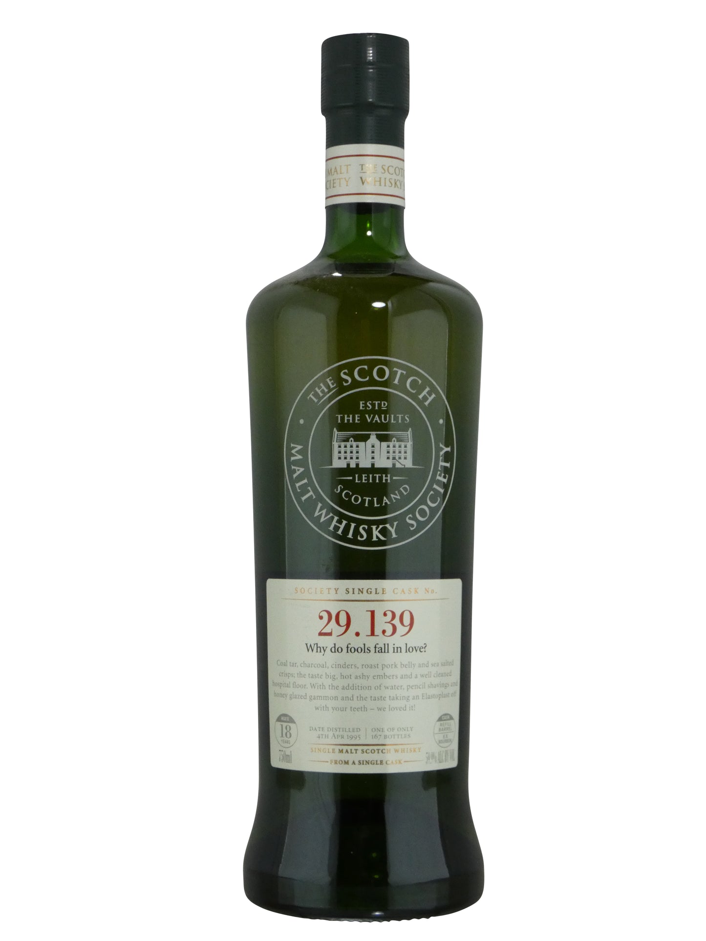 Scotch Malt Whisky Society, 29.139 (Laphroaig), Aged 18 years, 59.9% abv. (750ml)