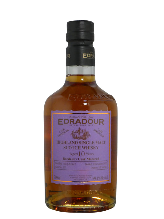 Edradour Bordeaux Cask Matured 10 Year Cask Strength Scotch Whisky (700ml)
