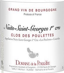 Dom du Clos des Poulettes Nuits St. George Rouge 1er Clos des Poulettes - 2019 (750ml)