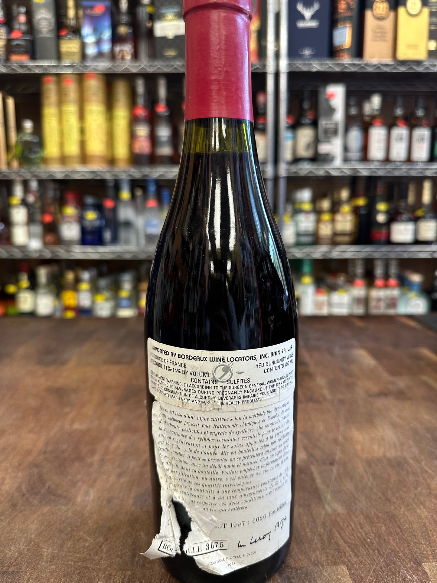 Leroy Clos de Vougeot Grand Cru - 1997 (750ml) - Damaged Label